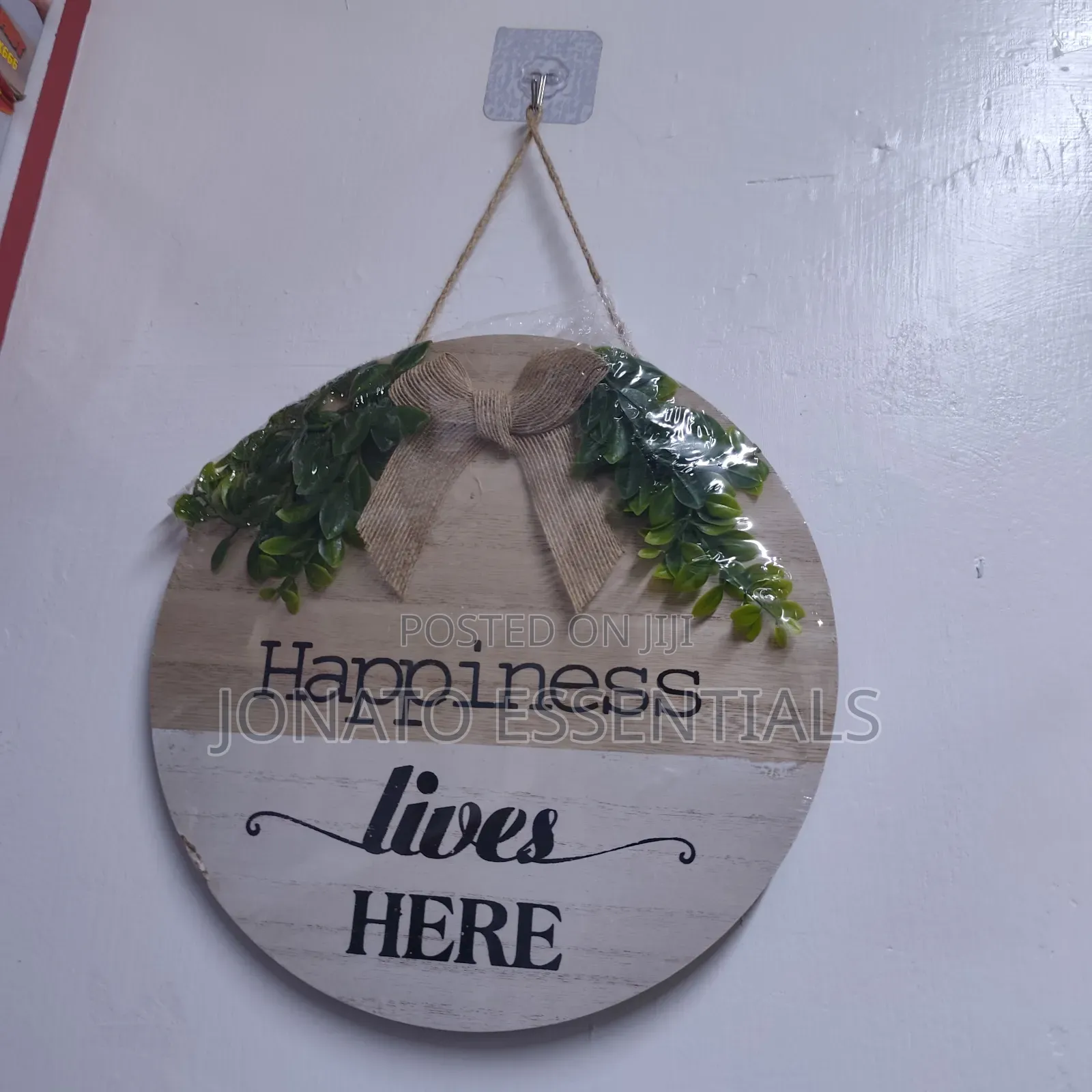 Wooden Wall Hanging and Door Wreath