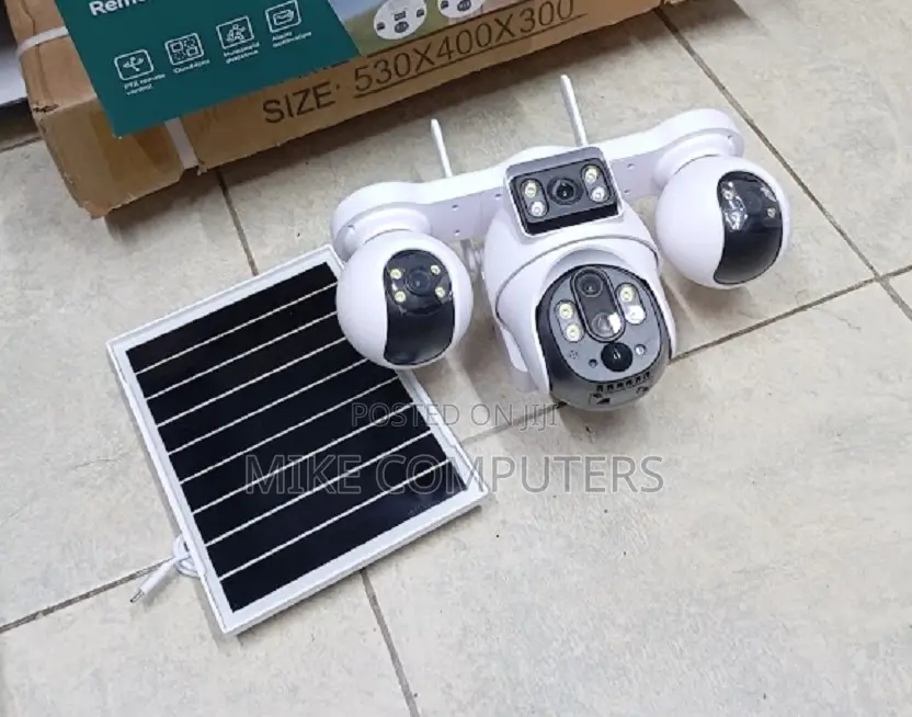 8mp Quad Lens 4 Lens 4g Simcard Solar Camera With 2way Audio.