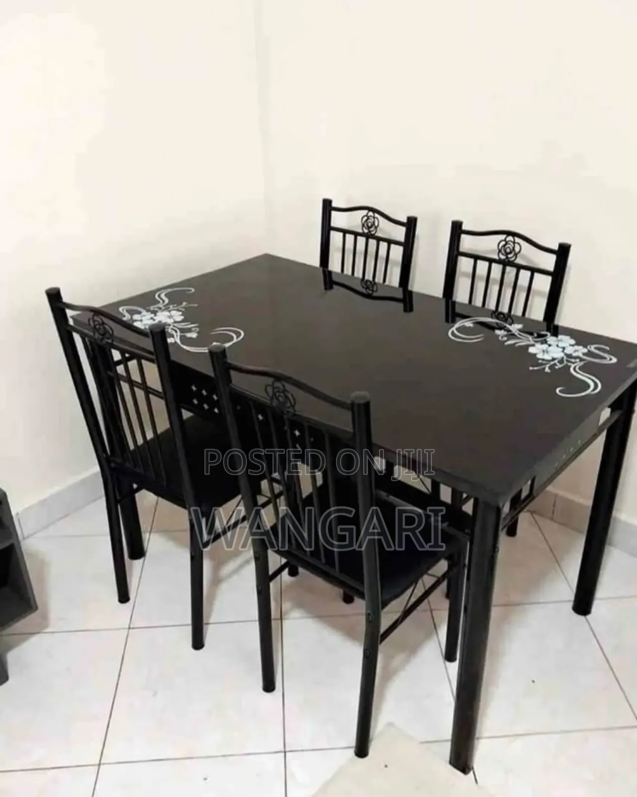 4 Chair 1 Table White Dinning Table