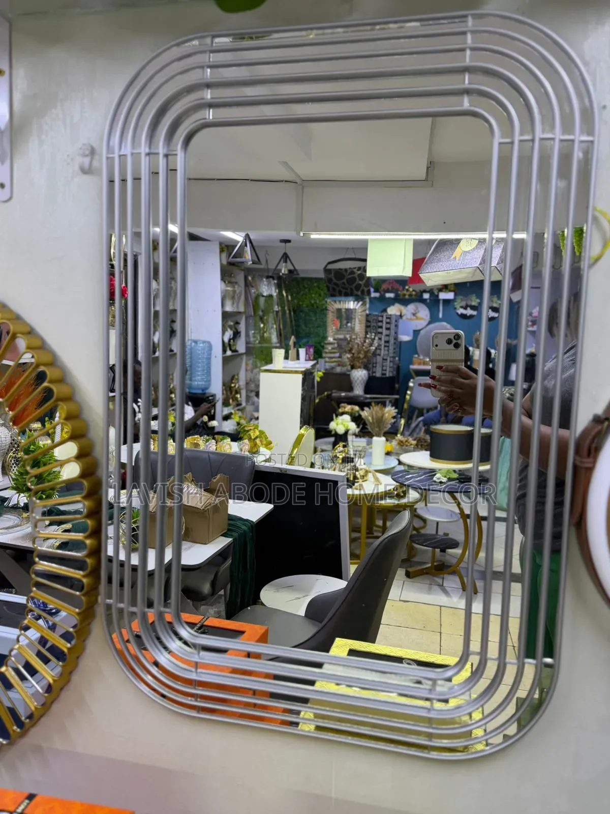 Luxury Decorative Silver Mirror for Living Rooms, Office.