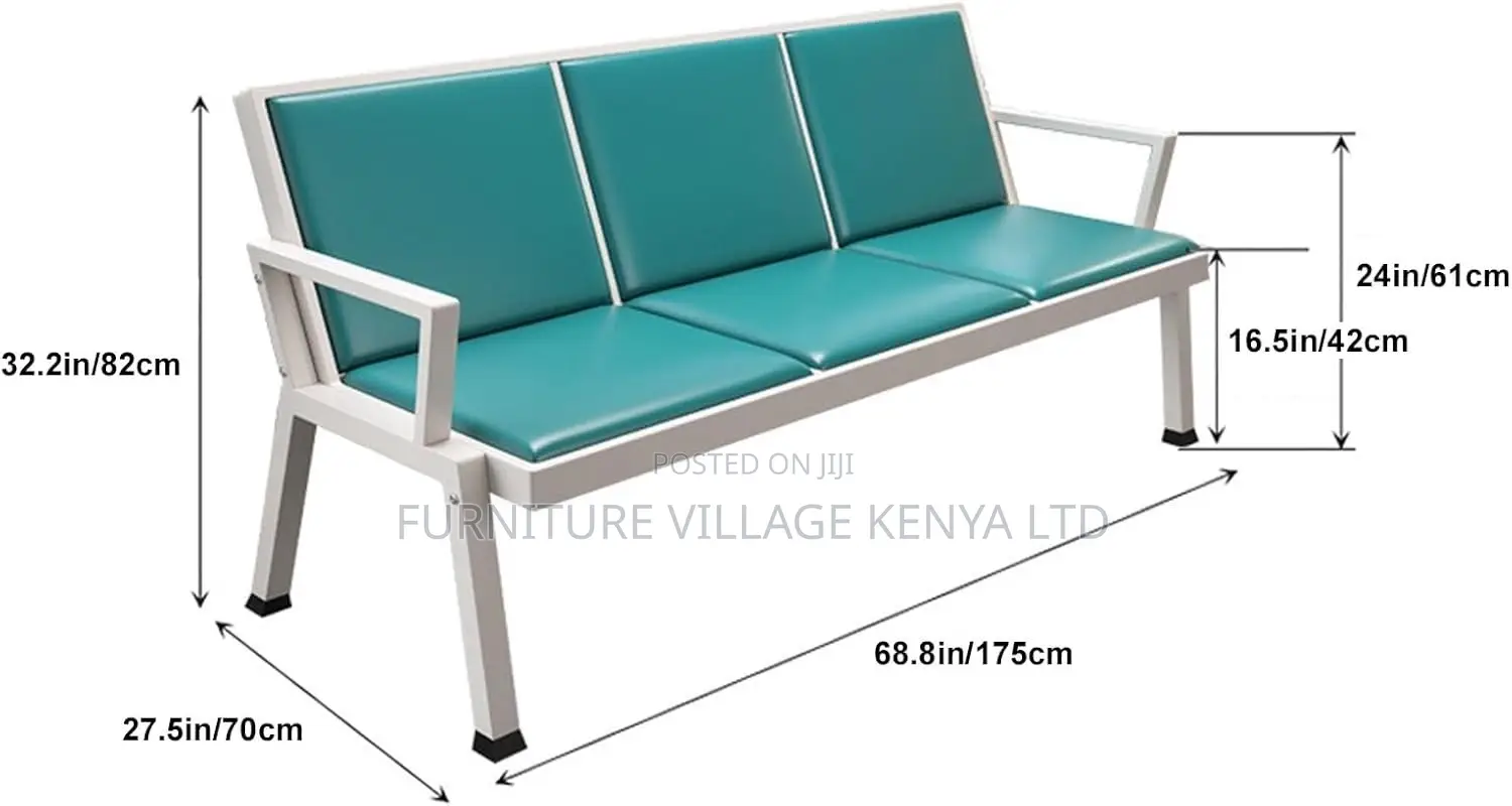 Waiting Bench; Modern 3-seater Waiting Bench
