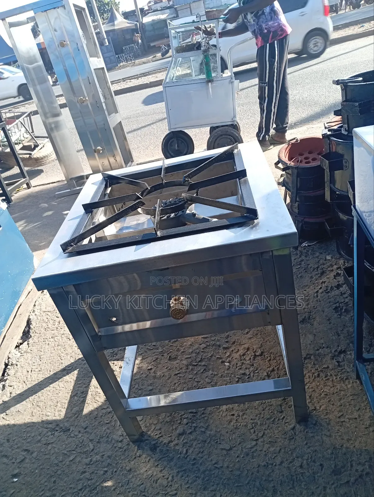 Stainless Steel Single Burner Heavy Gauge.