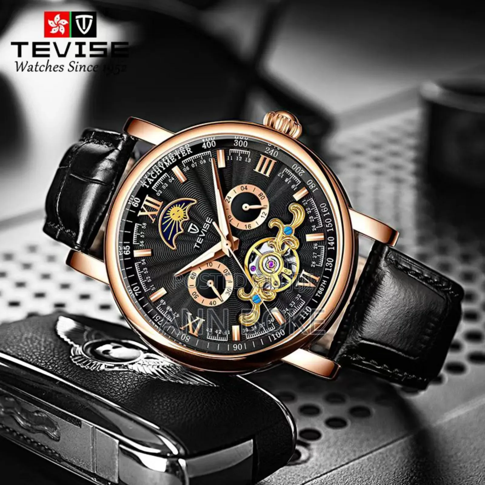 Tevise Automatic Gents Watch Tourbillon Machine