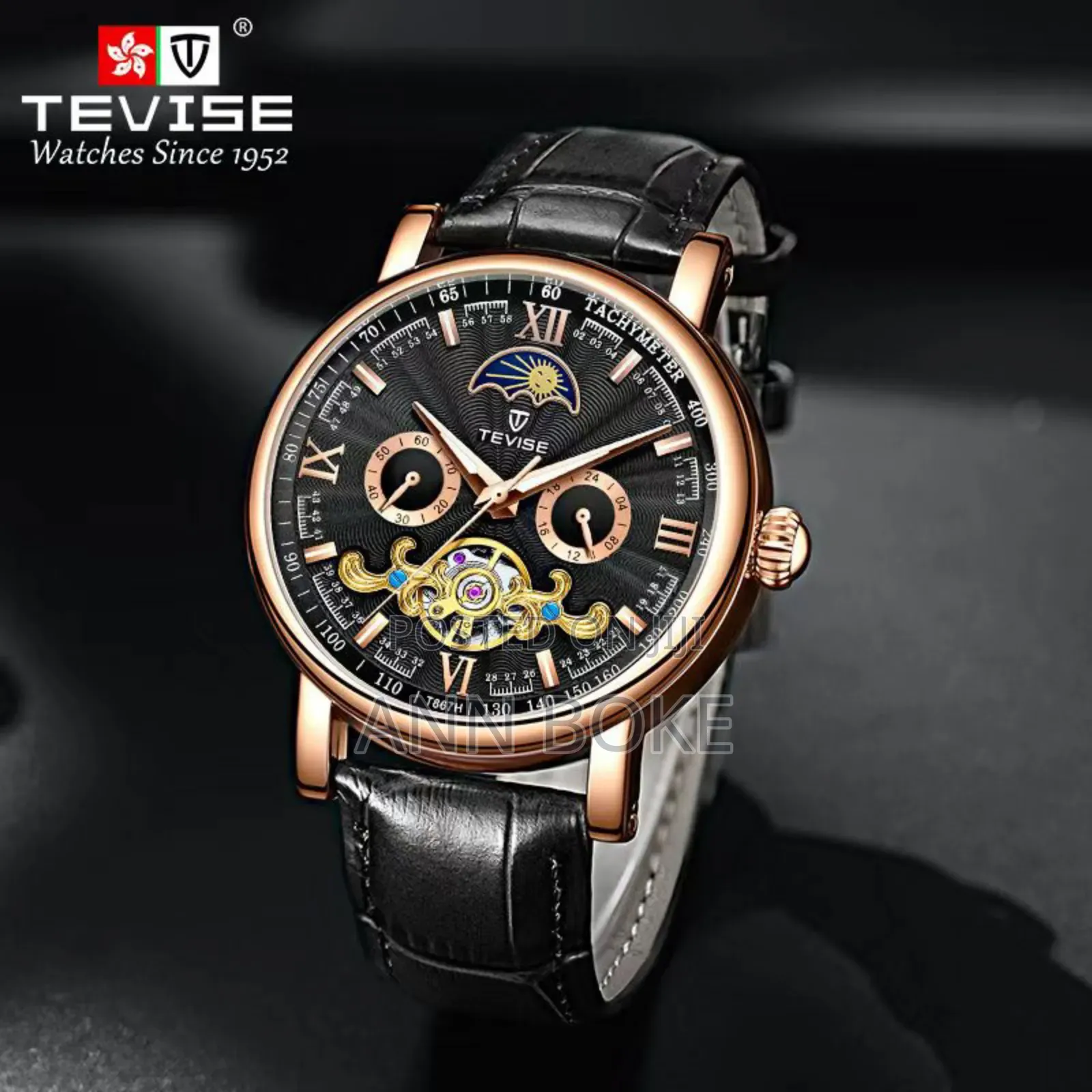 Tevise Automatic Gents Watch Tourbillon Machine