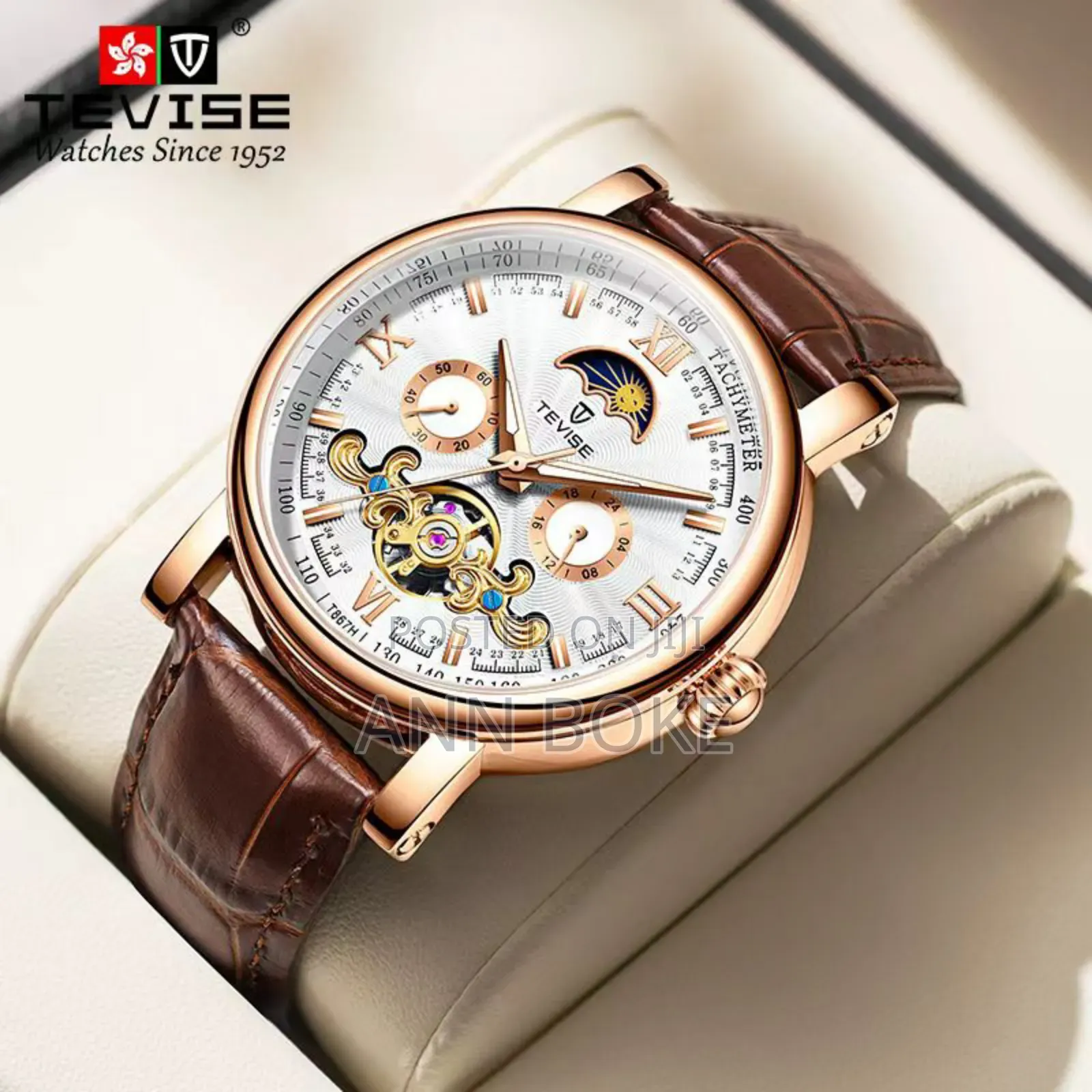 Tevise Automatic Gents Watch Tourbillon Machine