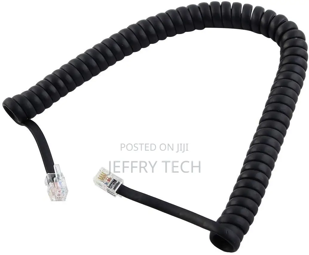 Rj9 Telephone Modem Reel Cable and Line 9.3 Inches for Fixed Phone, Bl