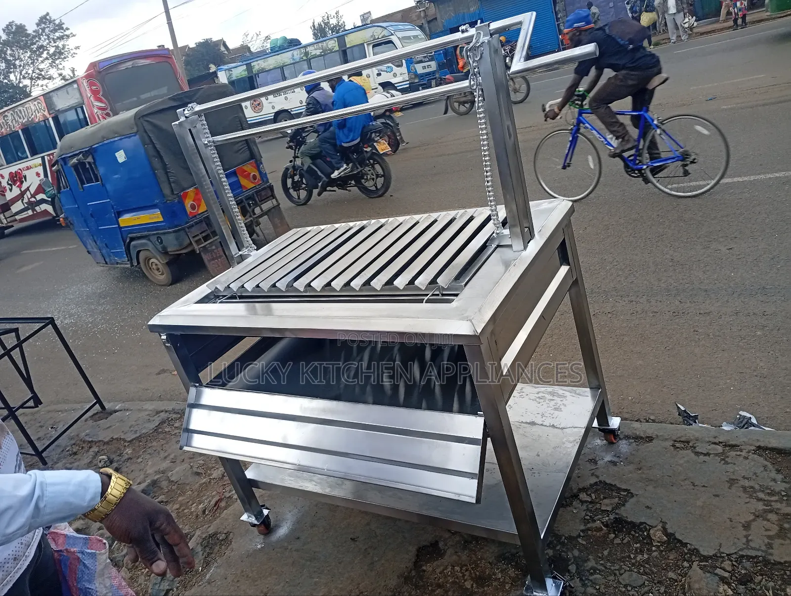 Modified Stainless Steel Grill.