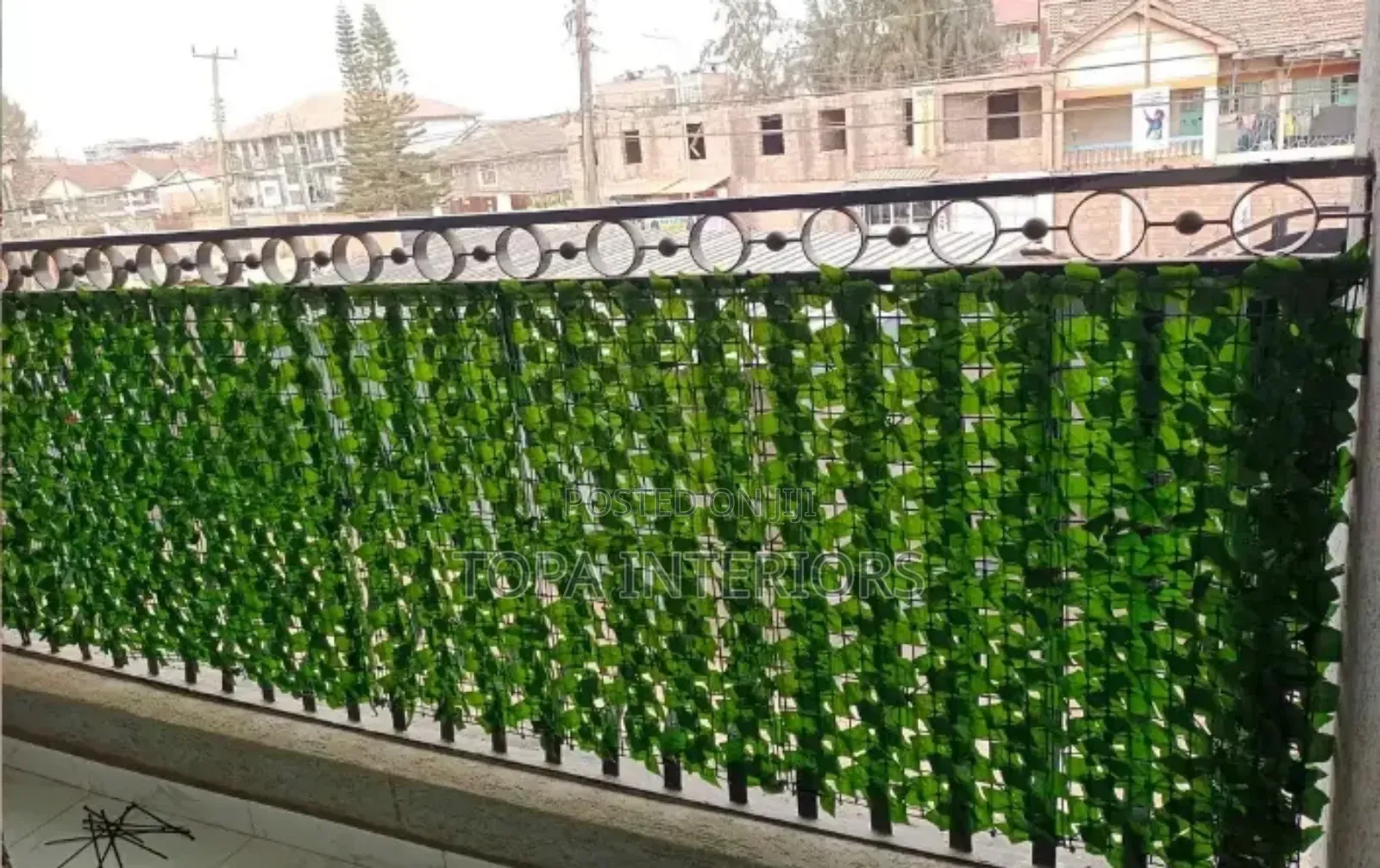 Meshed Backing Leafy Green 1mx3m Artificial Privacy Fence Plants