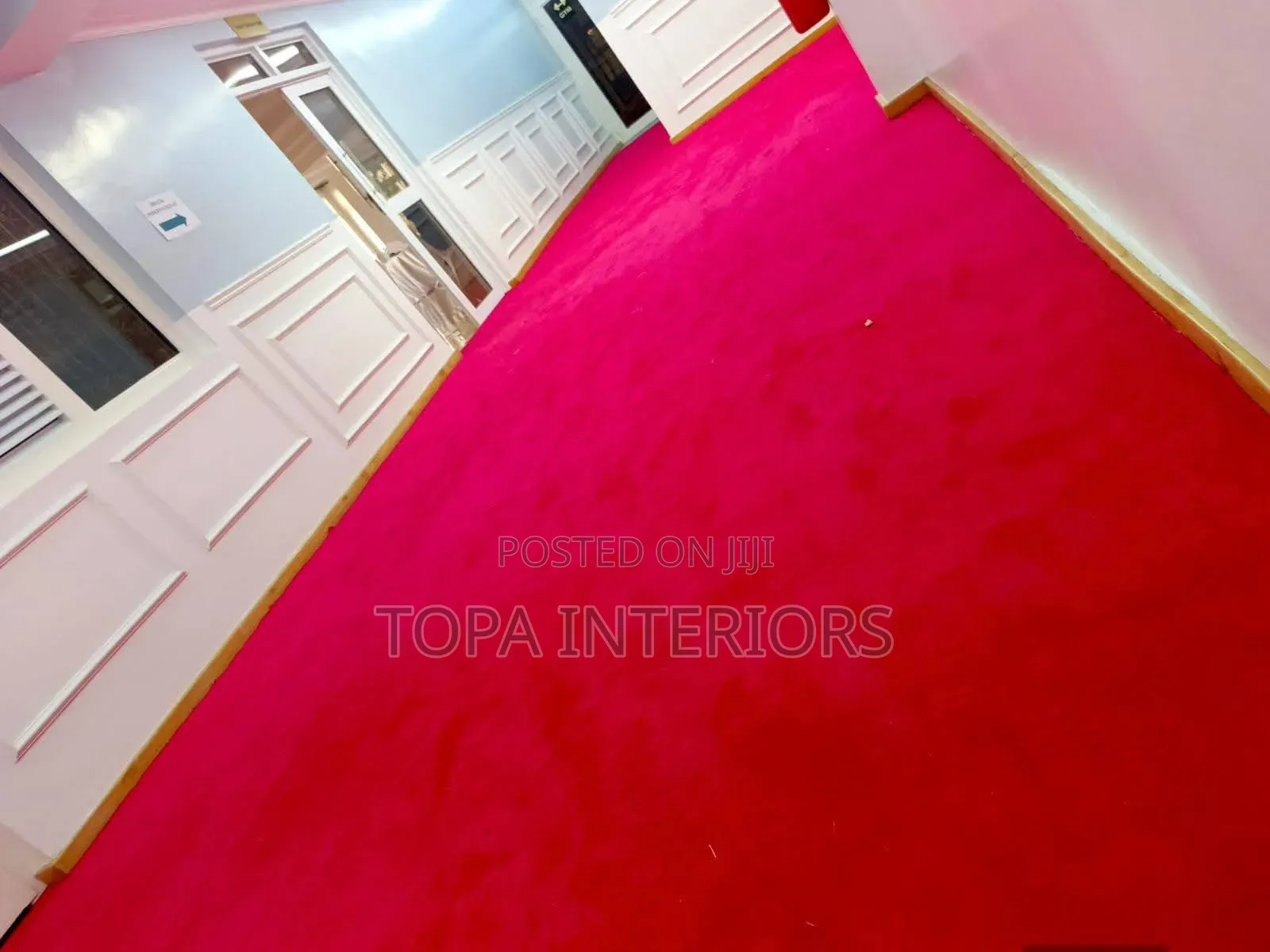 Floor Insulation Red Wall to Wall Carpets