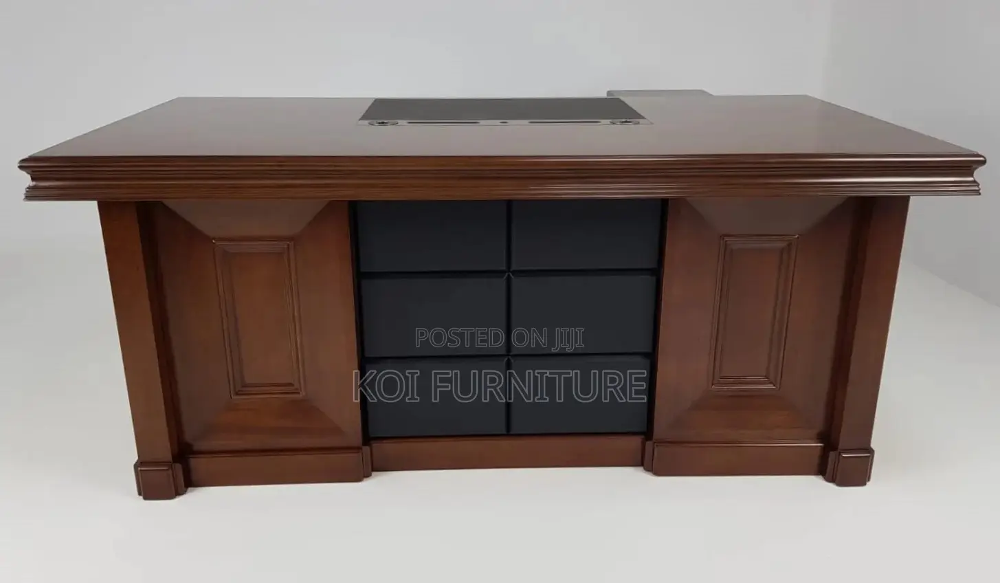 Office Desk : 1.6m Modern L-Shaped Executive Office Desk