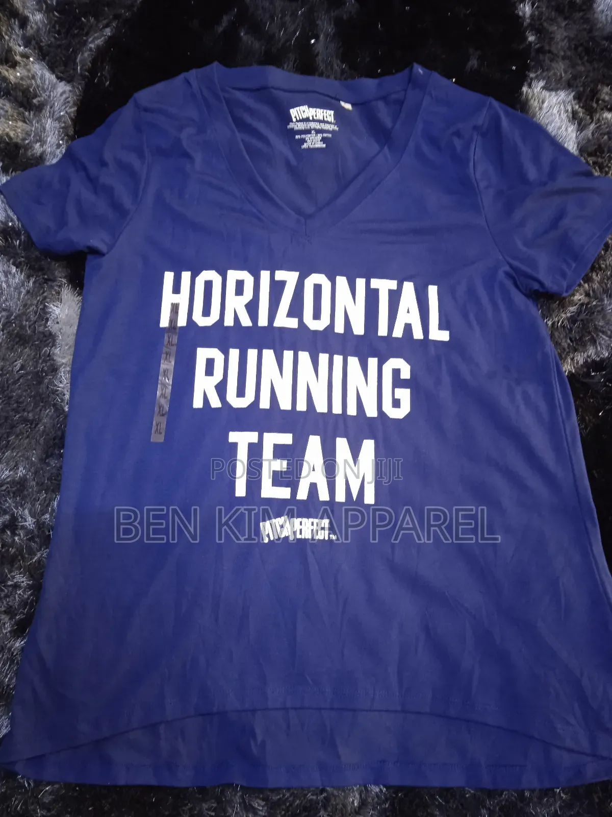 Running and Gym Wear Vneck T-Shirt Navy Blue