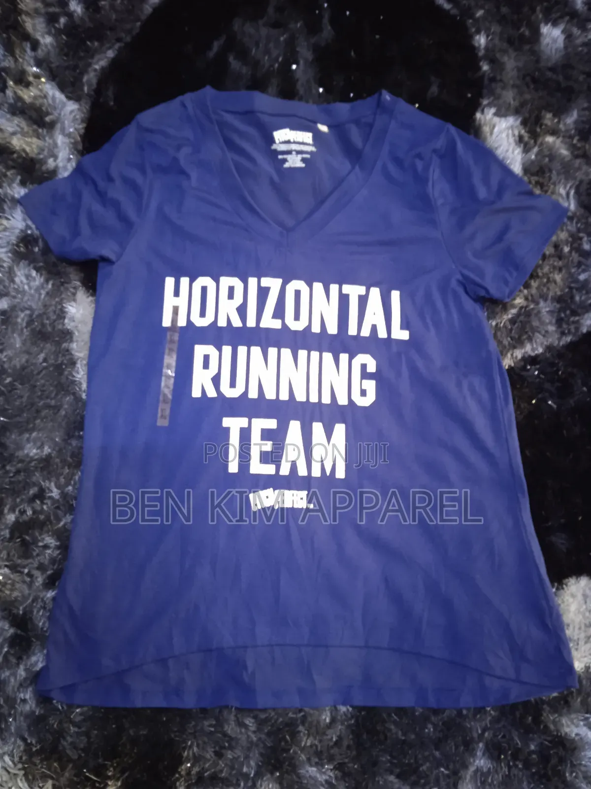 Running and Gym Wear Vneck T-Shirt Navy Blue