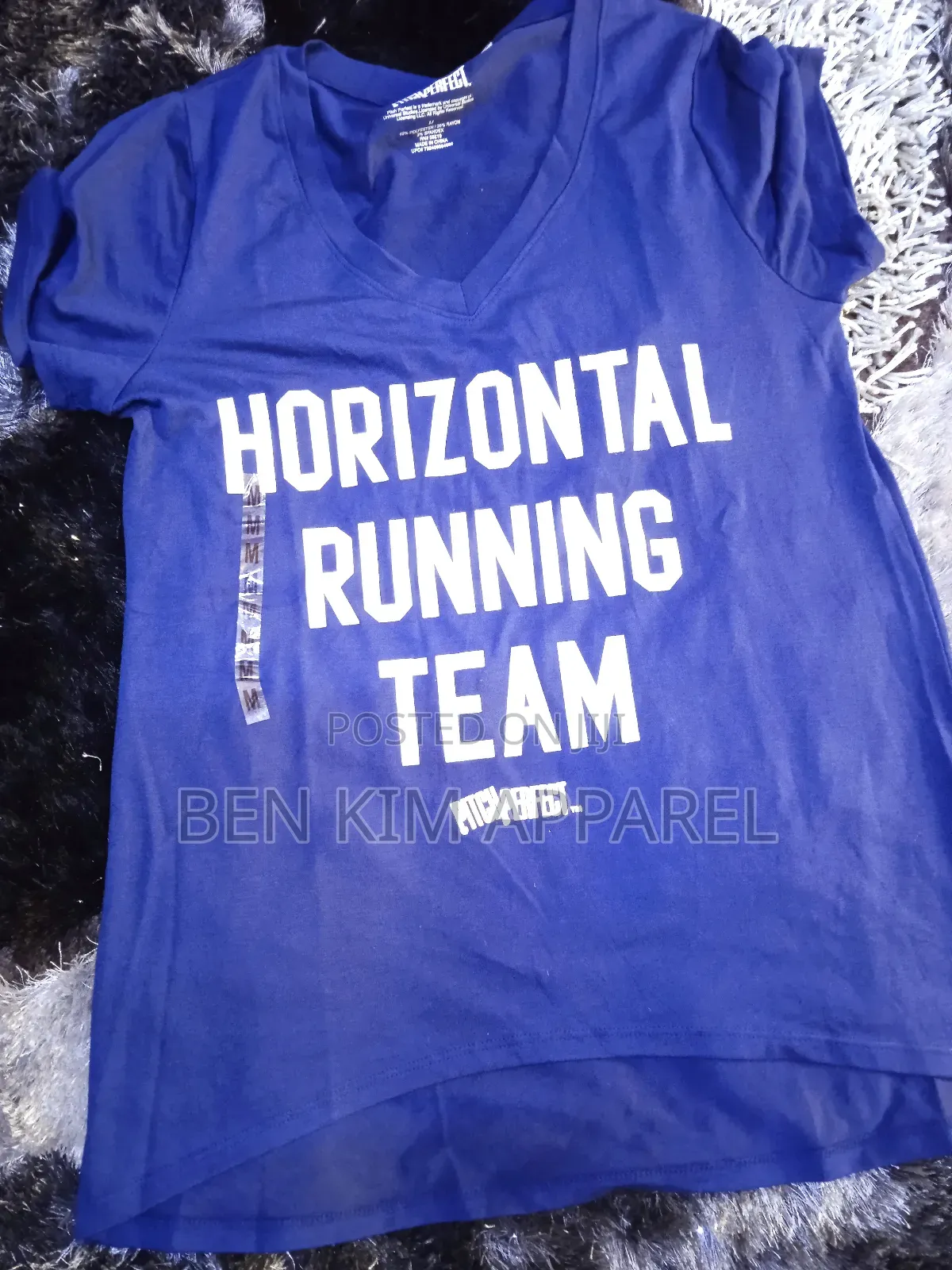 Running and Gym Wear Vneck T-Shirt Navy Blue