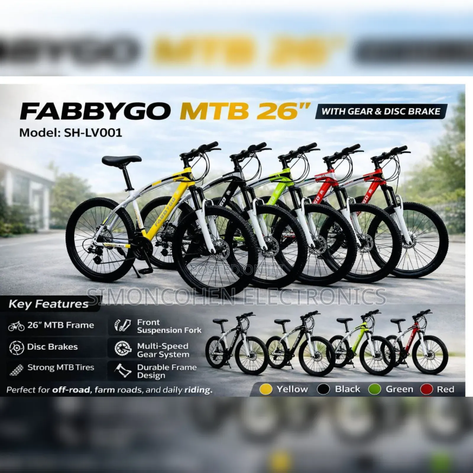 Mtb Bike Size 26 With Gear And Disc Brakes