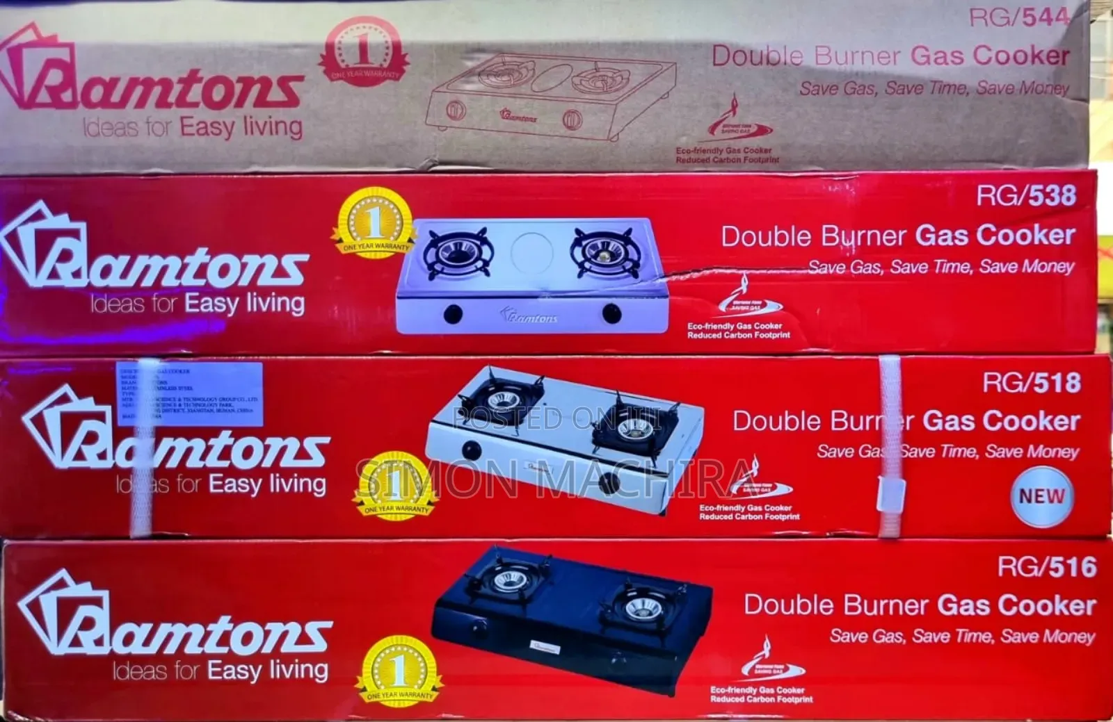 Ramtons 2 Burner Gas Cooker