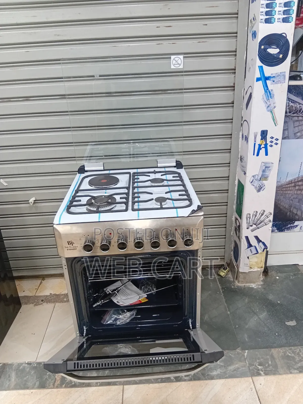 Everest Bj’S 60x60 Freestanding Cooker 3 Gas + 1 Electric Burner
