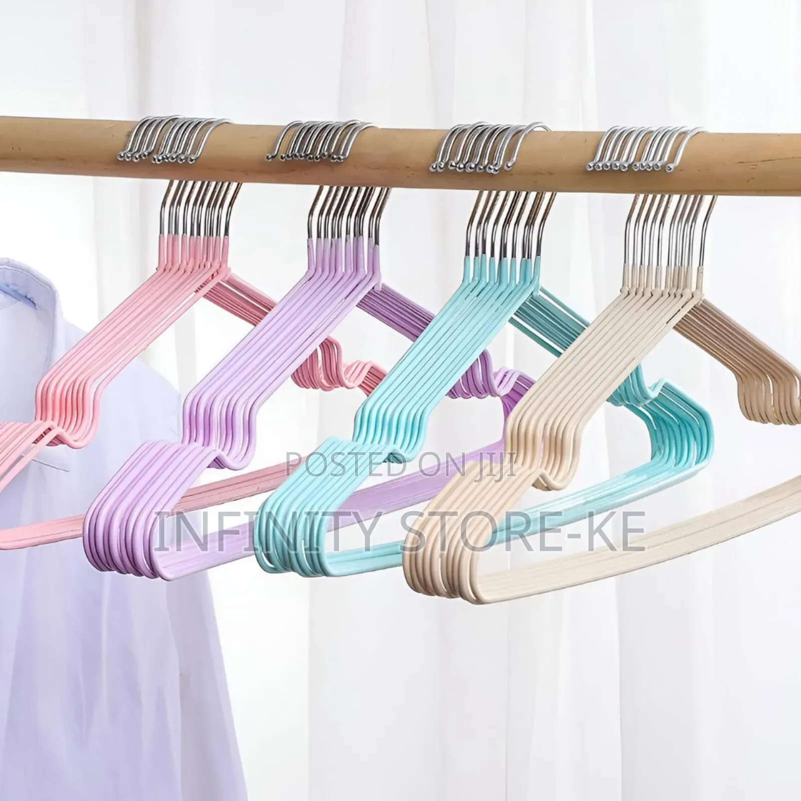 Non Slip Stainless Steel Hangers 10 PCS