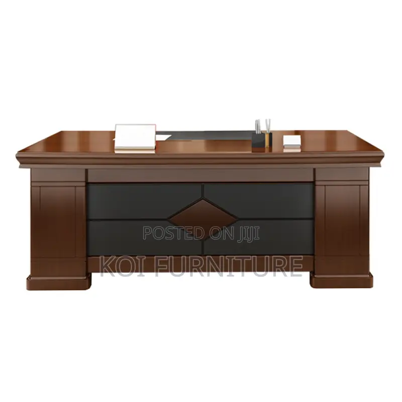 Office Desk : 1.8m Modern L-Shaped Executive Office Desk