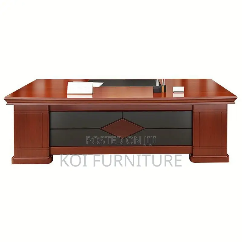 Office Desk : 1.8m Modern L-Shaped Executive Office Desk