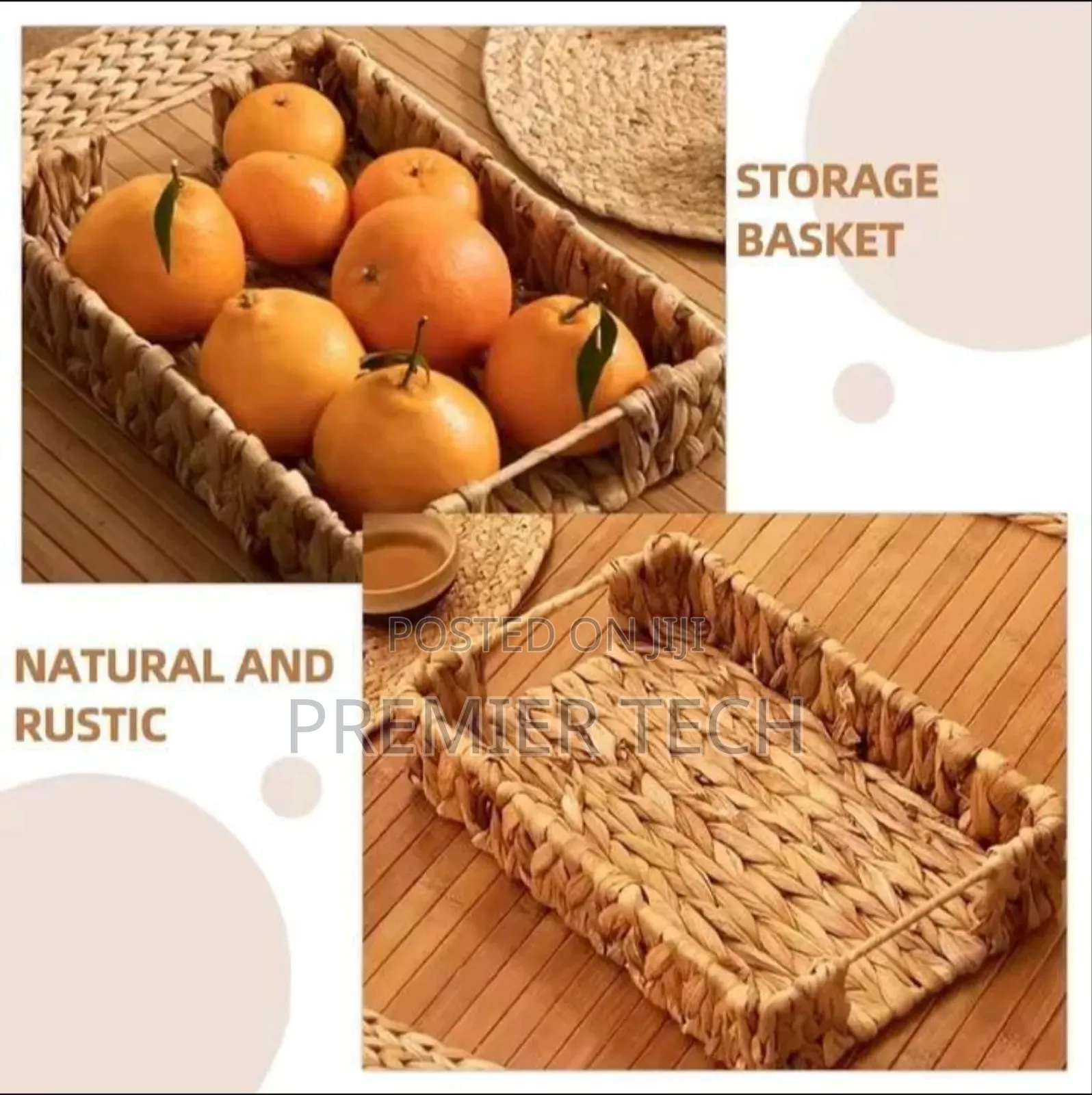 3 in 1 Handmade Rattan Deco Style and Trays