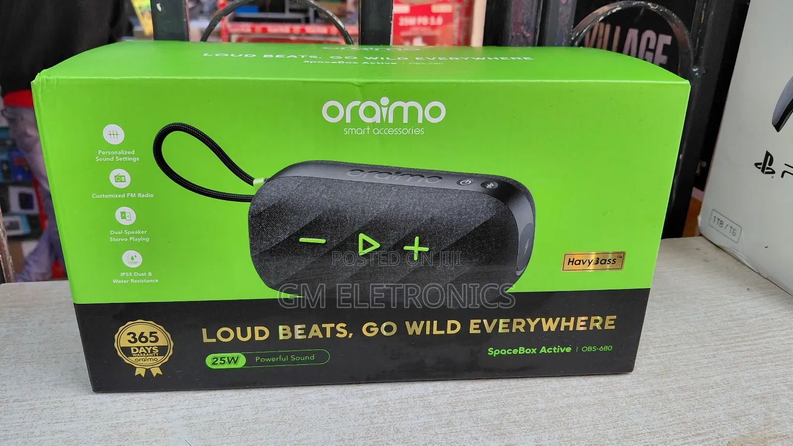 Oraimo Spacebox Active Obs-680 Bt Speaker With Fm Radio.