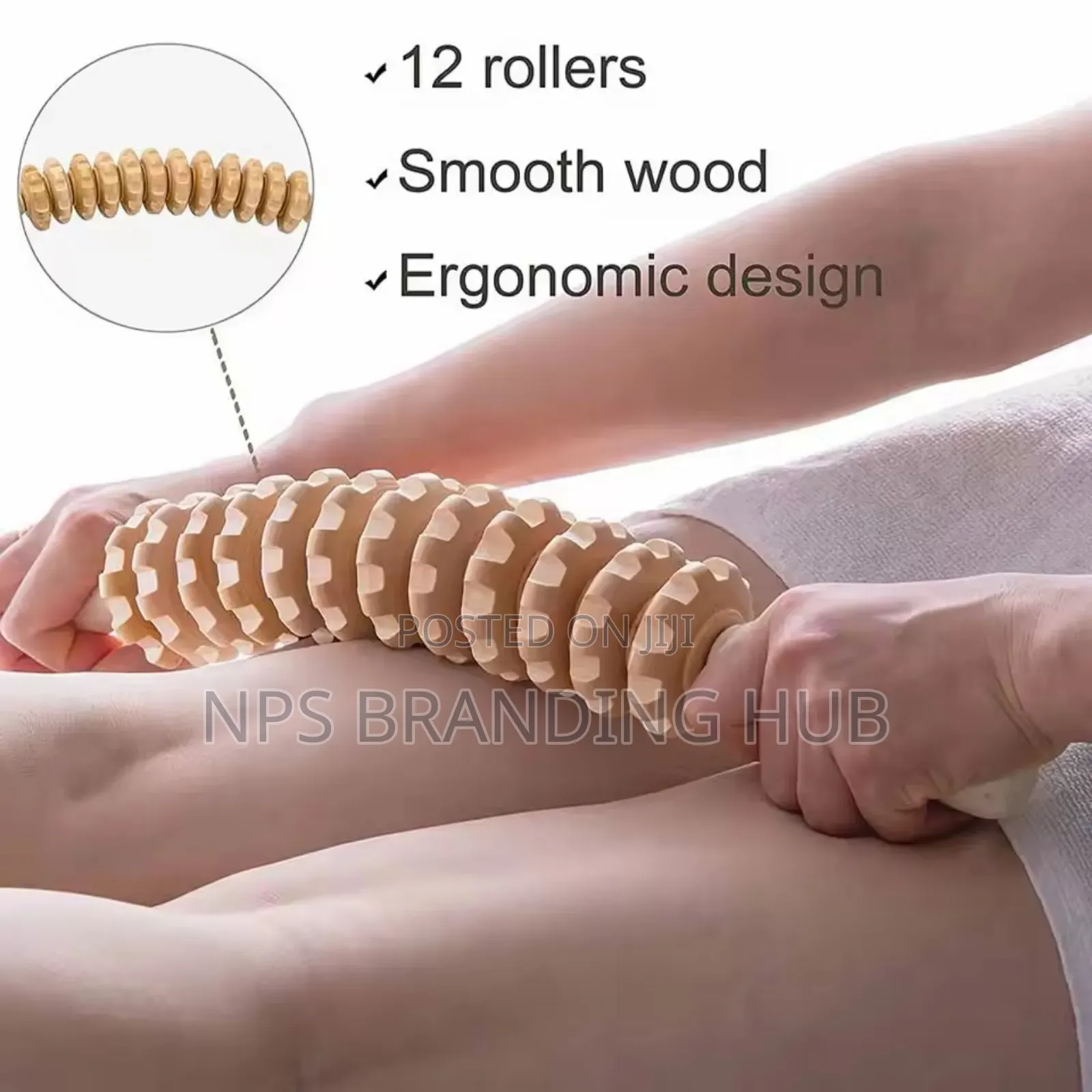 Curved Wood Massage Roller Hbc
