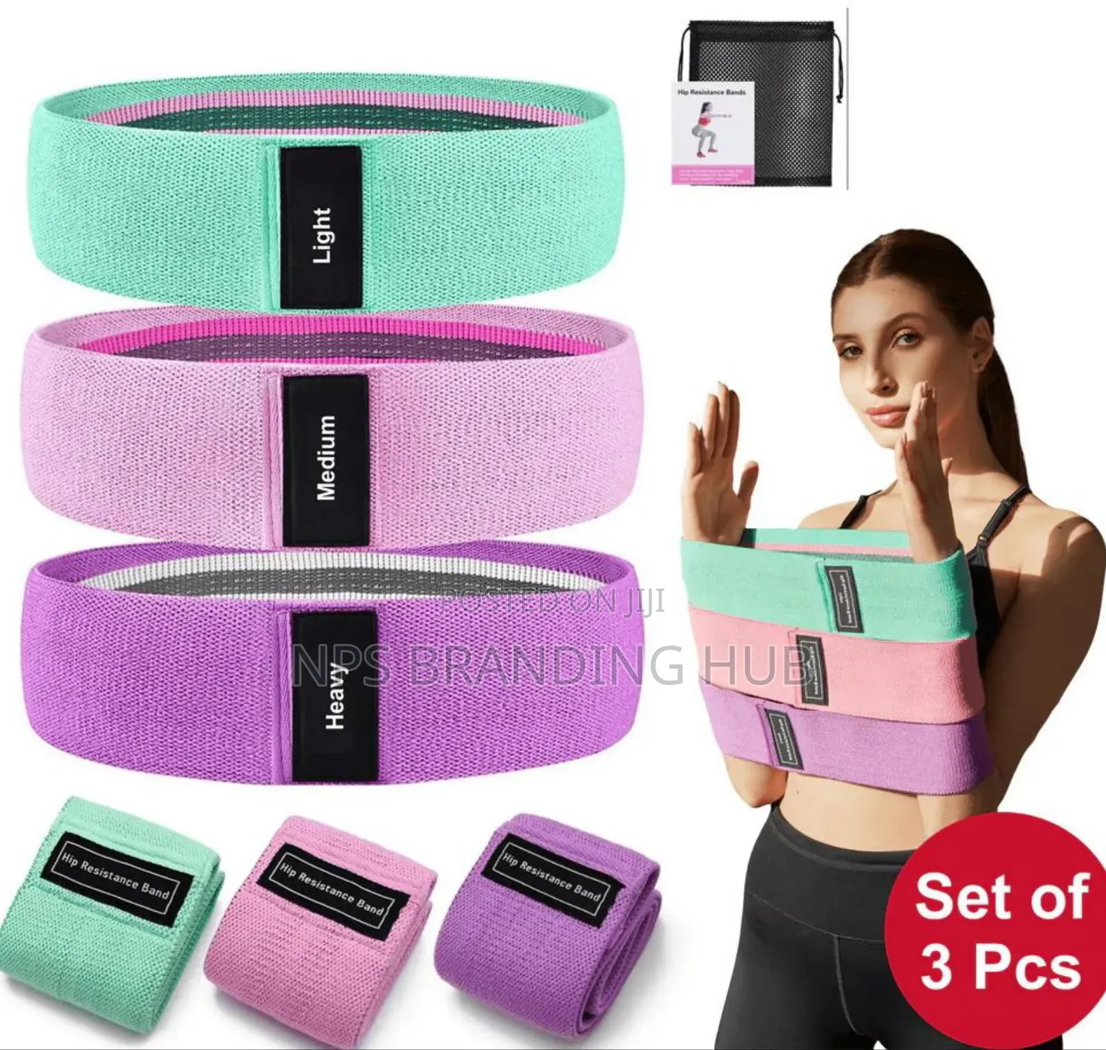 Set of 3 Resistance Bands for Legs HBC