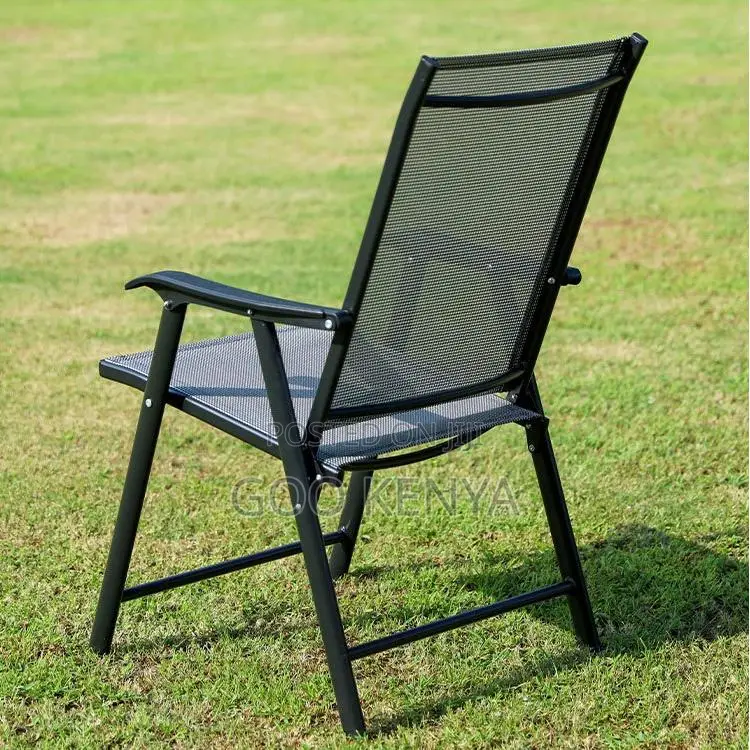 Outdoor Dining Set;4 Seater Foldable Chair Dining Set With Glass Table