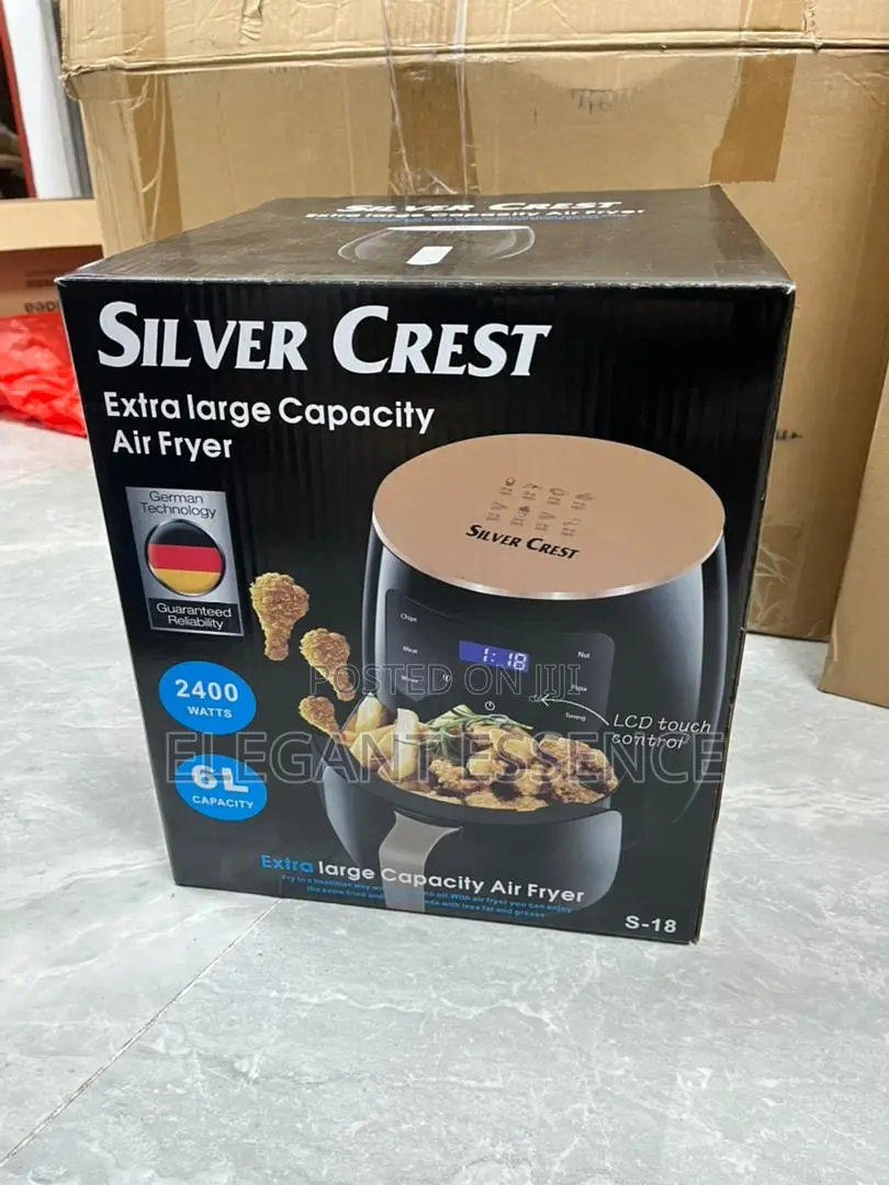 Silvercrest 6l Air Fryer With Metallic Oven Oil-Free Healthy Cooking