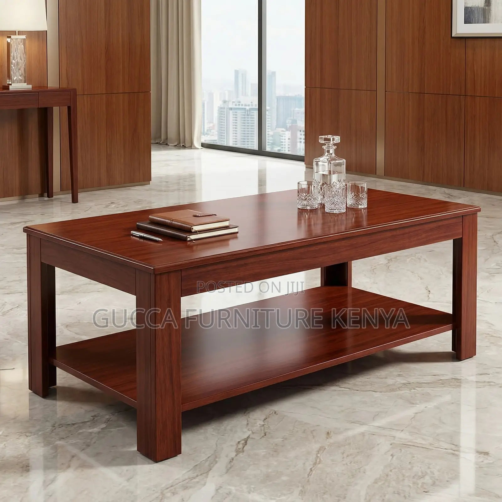 120cm Executive Mahogany Office Coffee Table