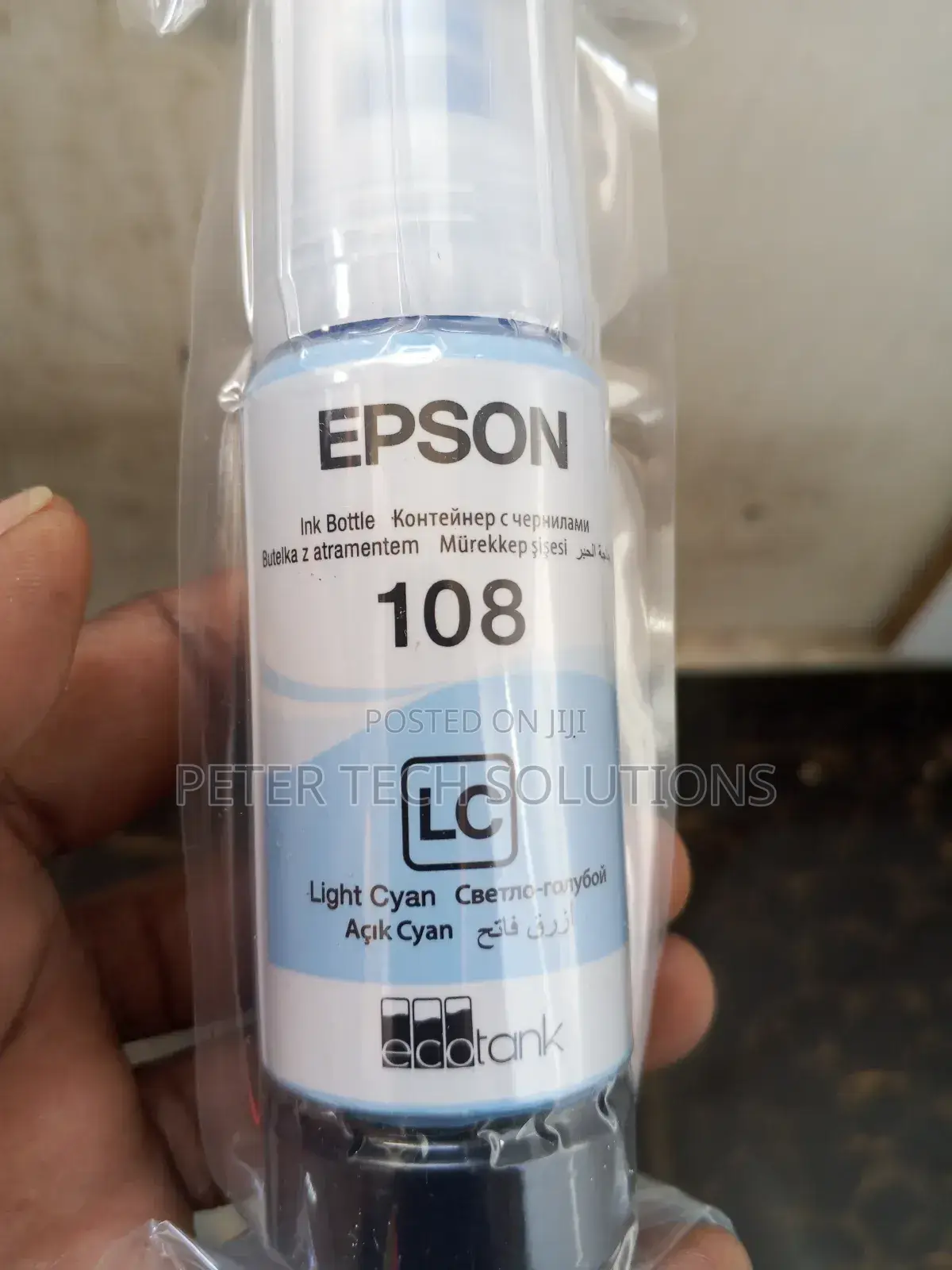 Epson 108 Ecotank Pigment Light Cyan Ink Bottle
