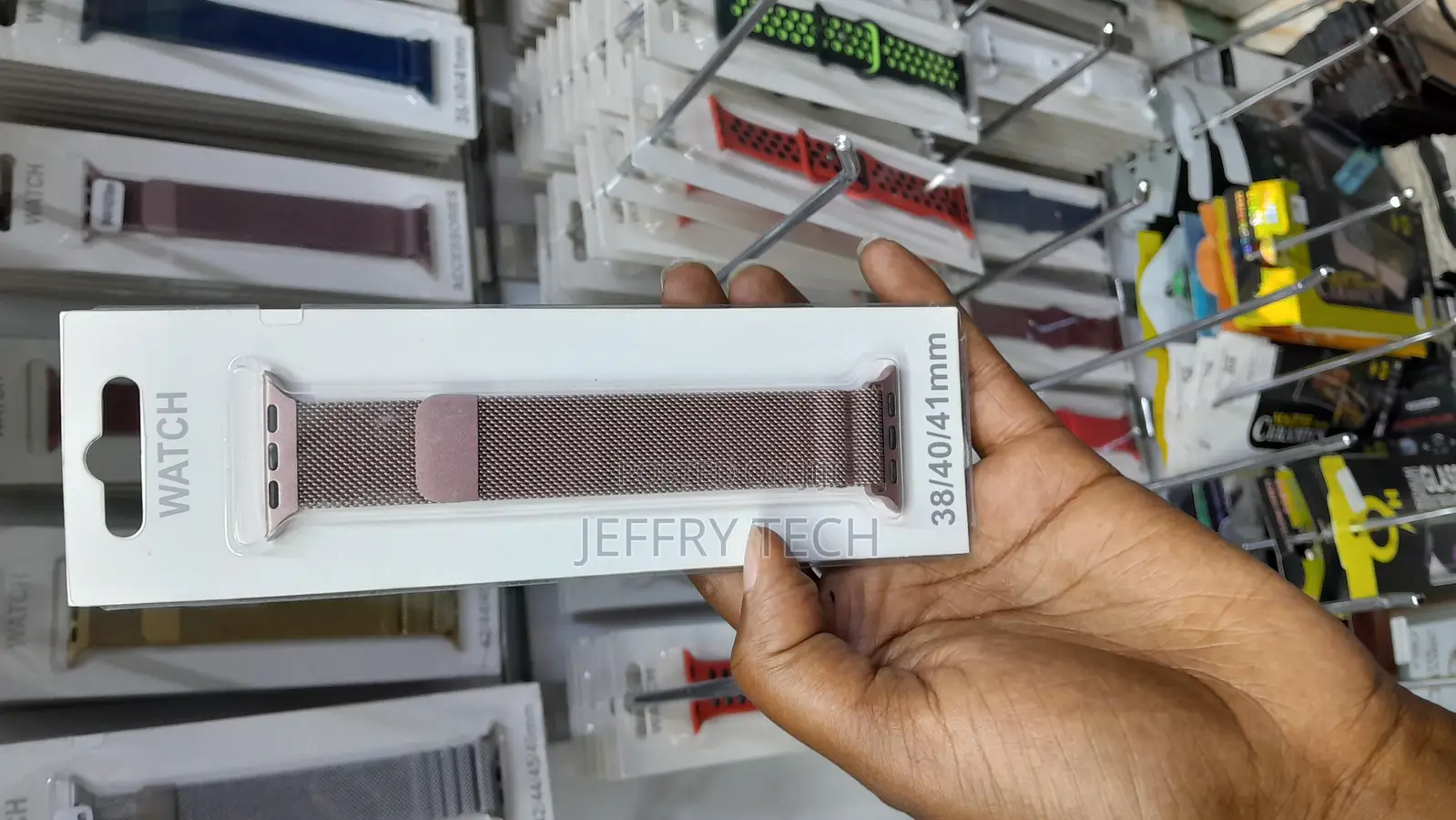 Stainless Steel Milanese Loop Apple Watch Band 38mm 40mm 41mm -Pink