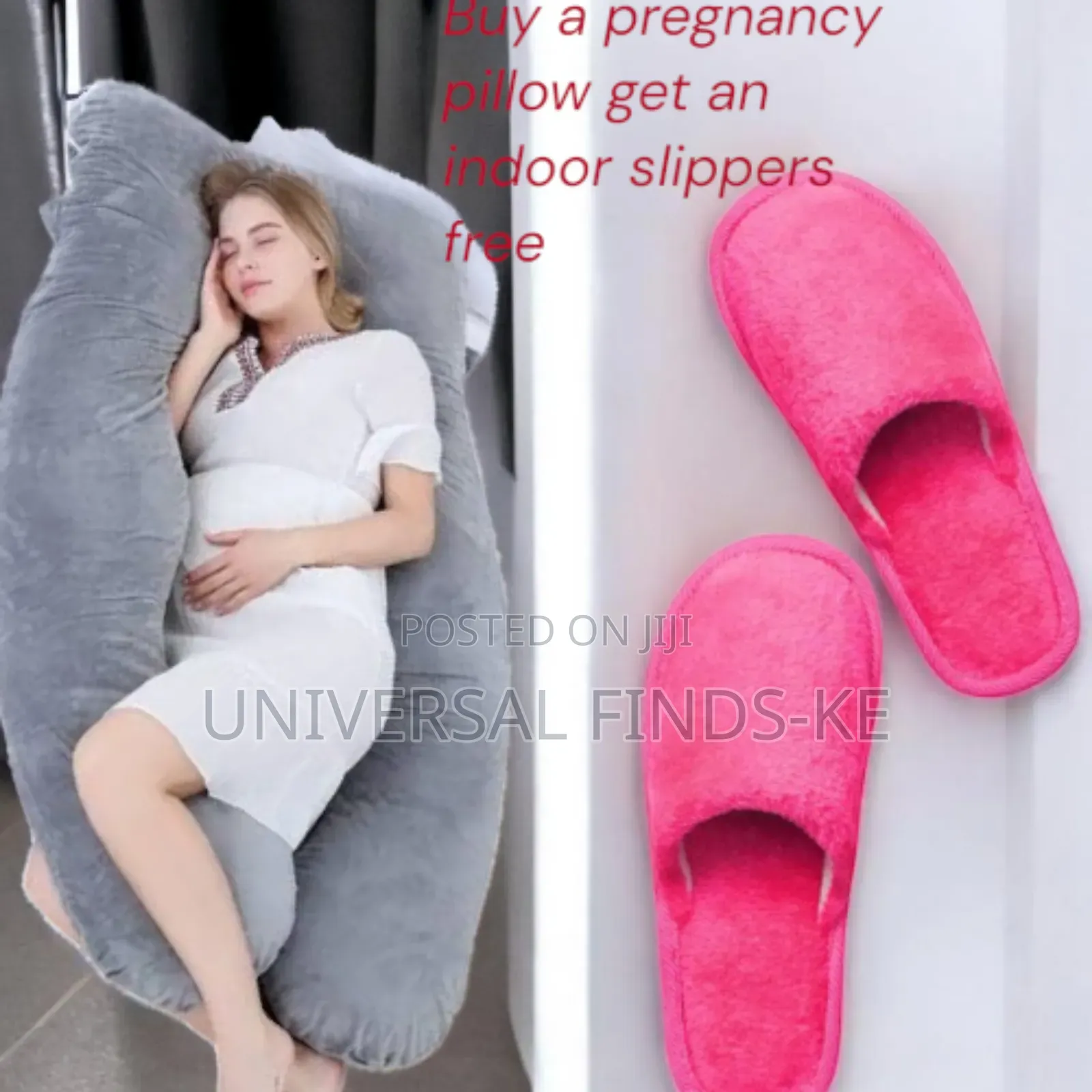 Pregnancy Pillow + Free Indoors Slippers
