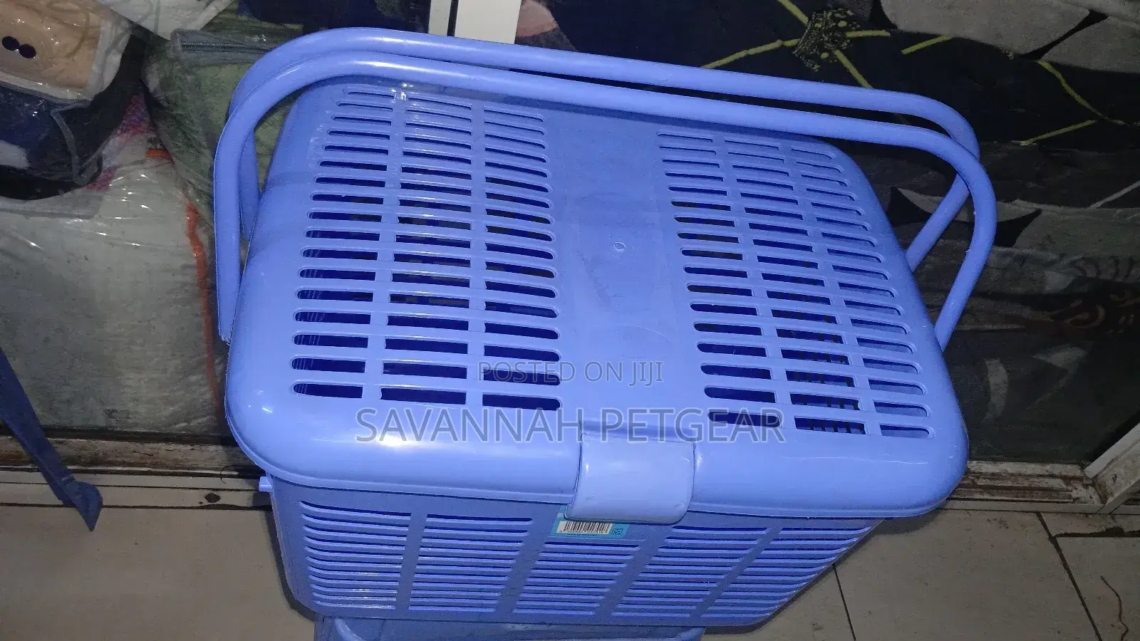 Rio Pet Cat, Kitten Rabbit Transportation Basket Crate - Blue Colour