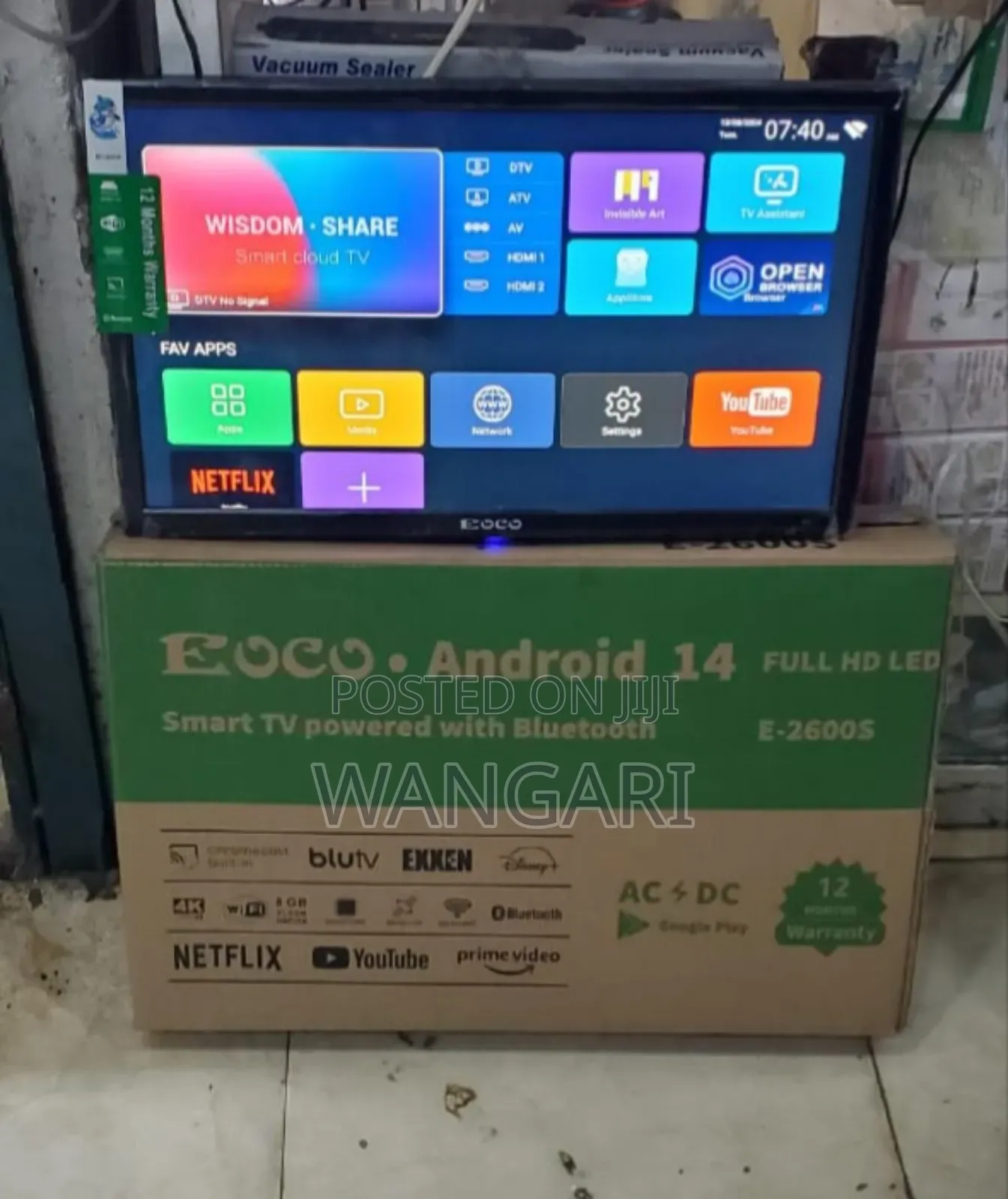 Ecco 26" Ac/Dc Smart Android With Bluetooth
