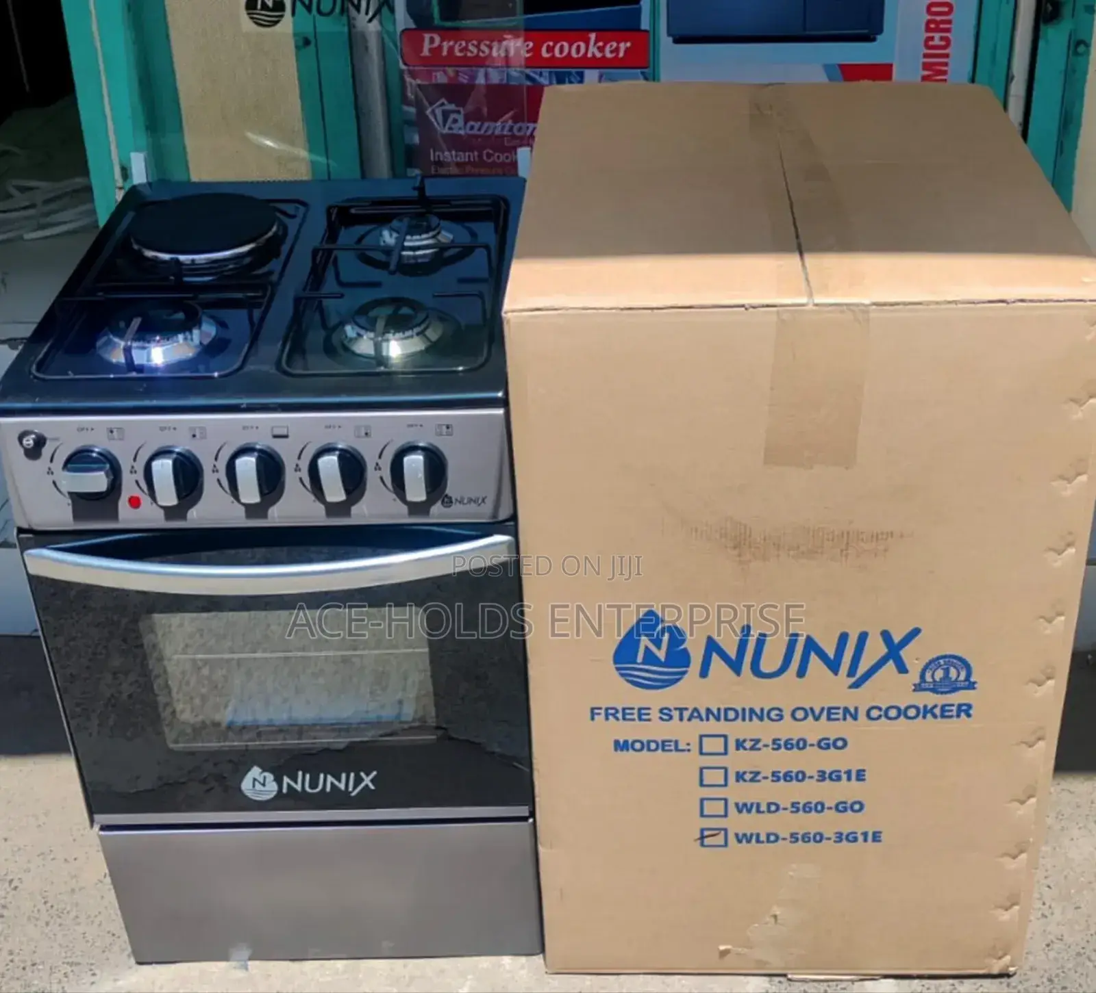 New Model - 50*55 Nunix 3+1 Standing Gas Cooker With Gas Oven