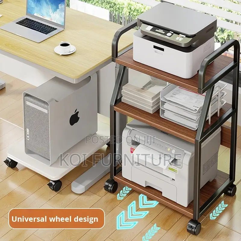 Storage Units; Printer Rack With Blacket Storage Shelf