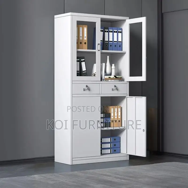 Office Cabinet; Four Lockable Doors for Homes and Office Filing