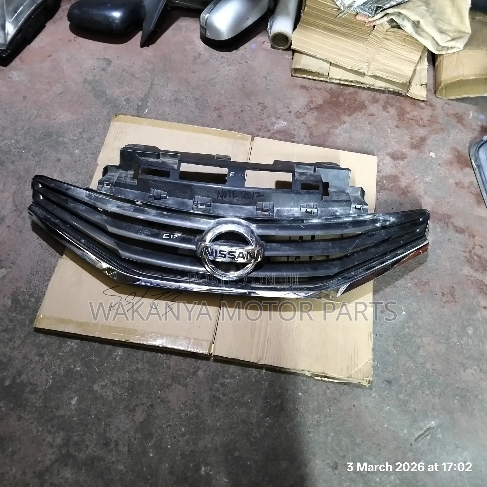 Nissan Note E12 Grille, Model 2012/2013. Clean Ex Japan Motor Parts