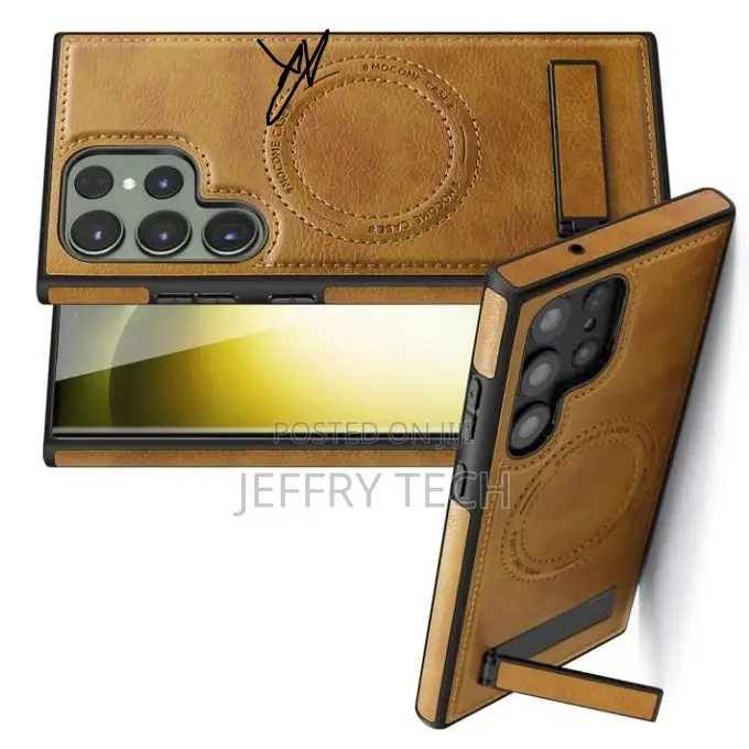 Magnetic Leather Case for Samsung Galaxy S24 Ultra