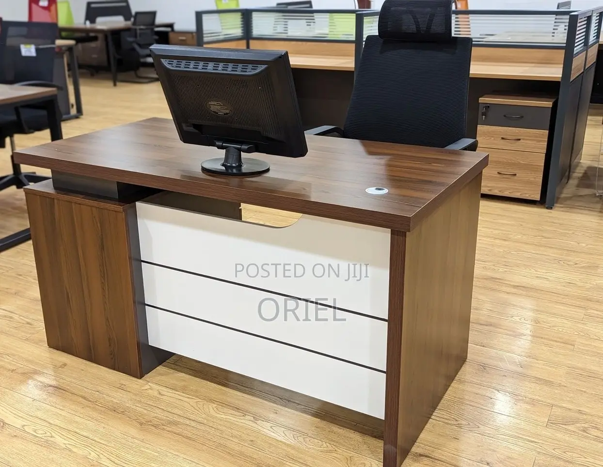 Office Desk: Primework 1.4m Contemporary Computer Desk