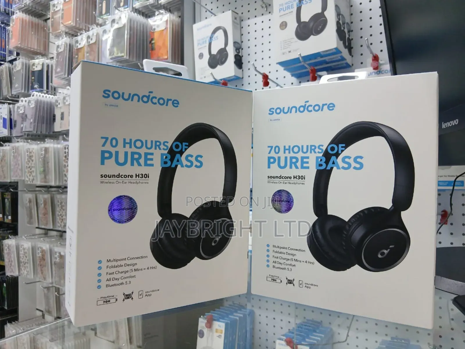 Soundcore H30i Wireless Headphones 
70 HRS Total Play Time.