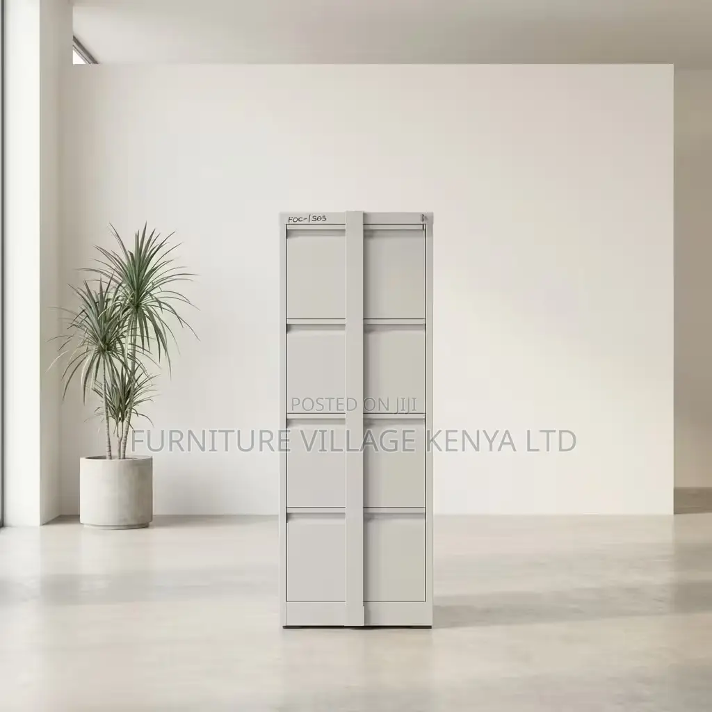 Office Cabinet; 4 Drawer Office Cabinet With Locking Bar