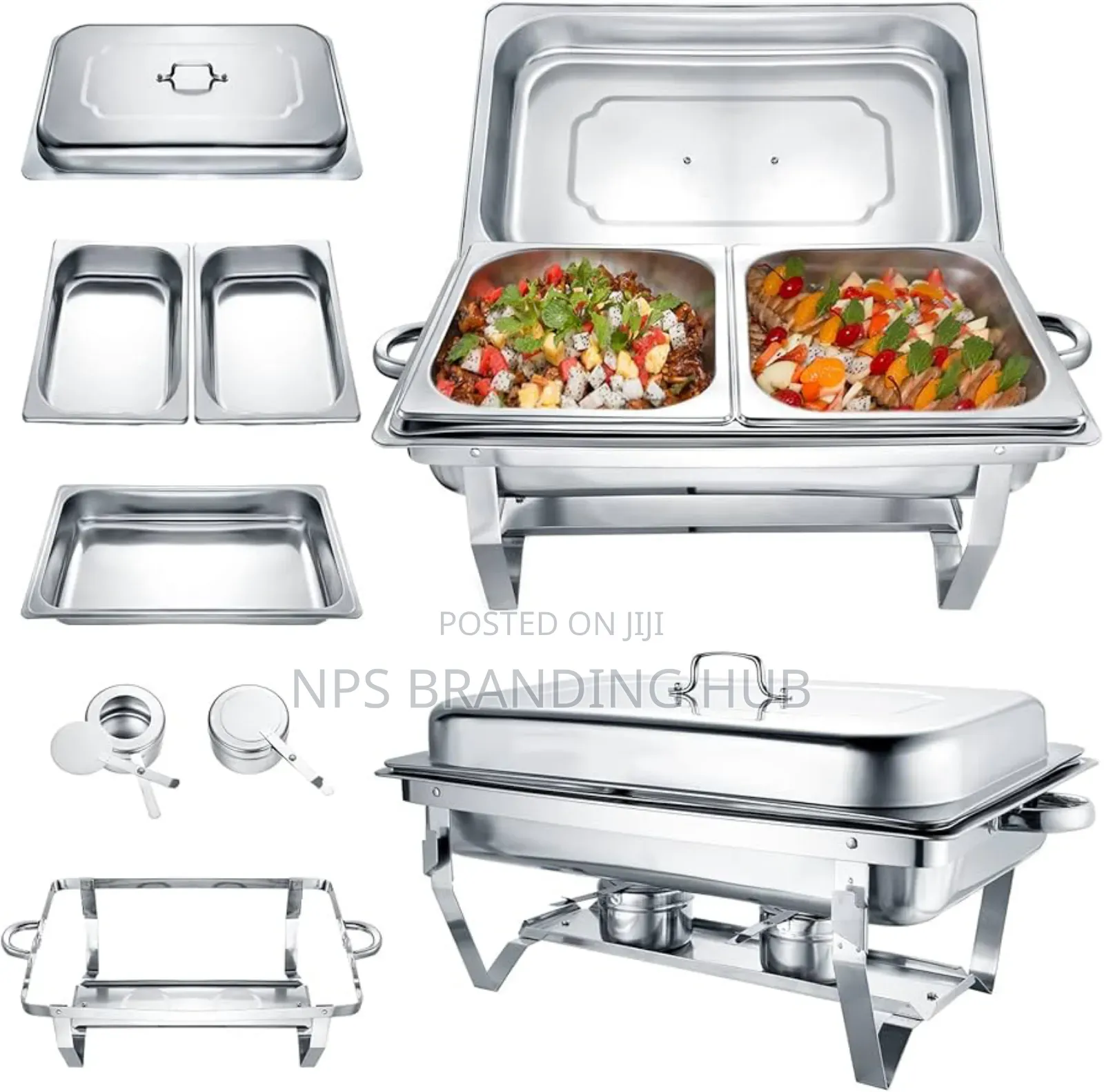11 L Chaffing Dish With An Option Of 1 , Or 2, Food Tray Po