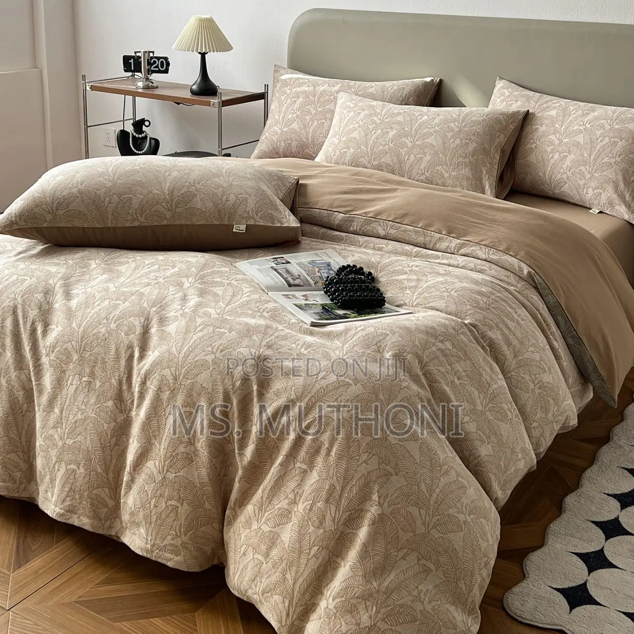 Tokokimo Botanical Leaf Print Bedding Set