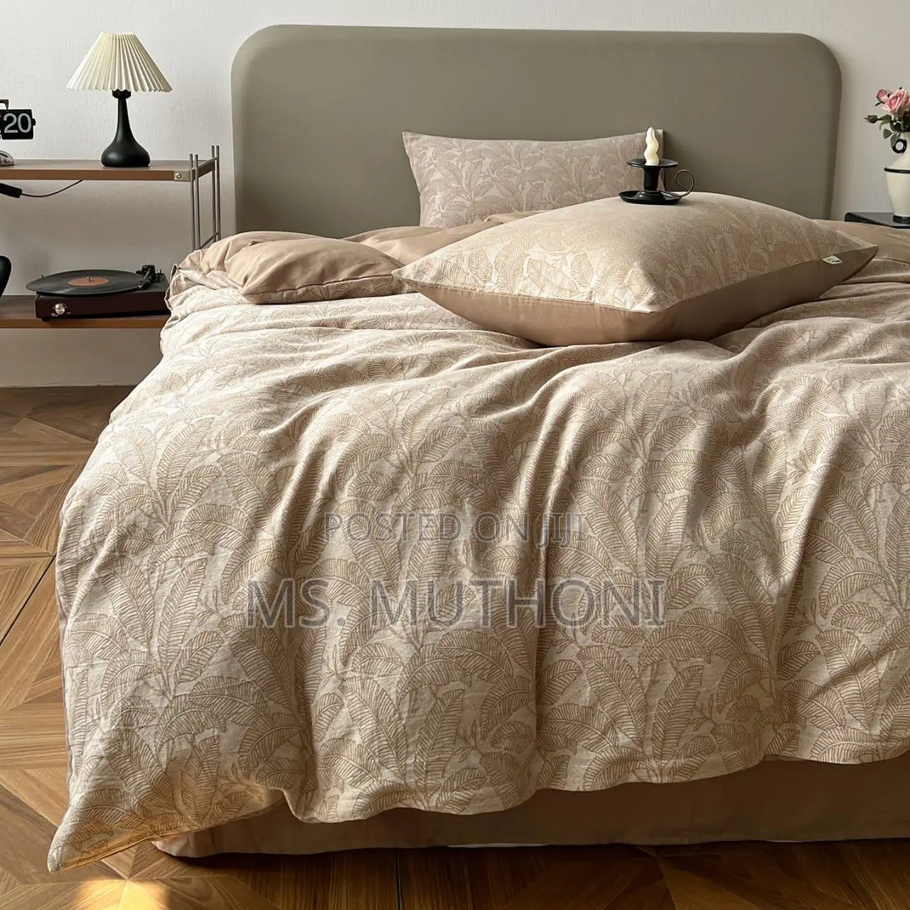 Tokokimo Botanical Leaf Print Bedding Set