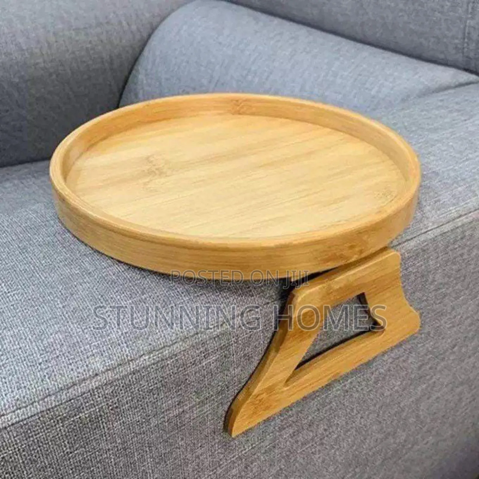 Wooden Multifunction Round Armrest Tray