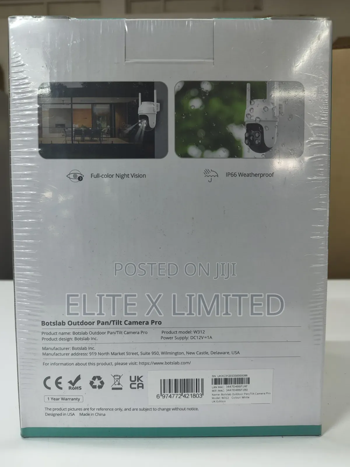 360 Botslab Outdoor Pan/Tilt Camera Pro 4mp 2. Resolution W312