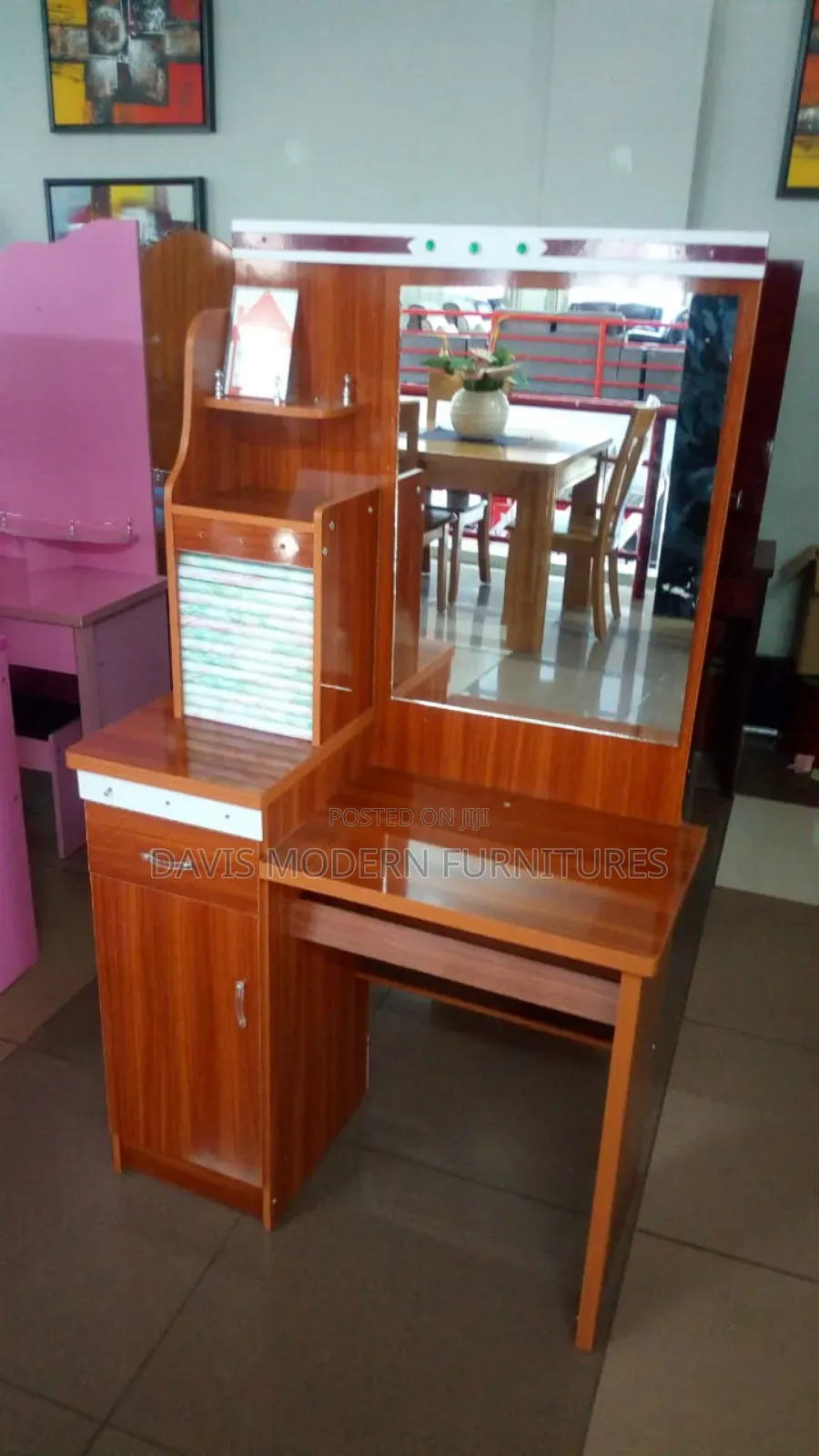 Elegant Dressing Table Set With Stool and Led Mirror