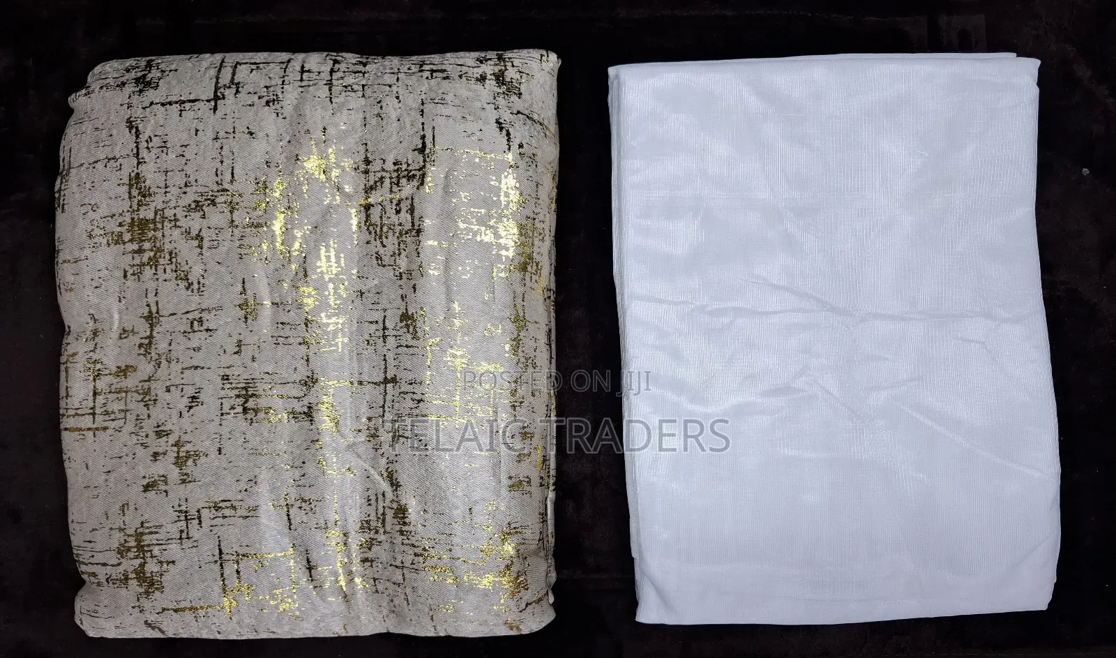 Marble Curtains (2 PCS 1.5m Each +1sheer )